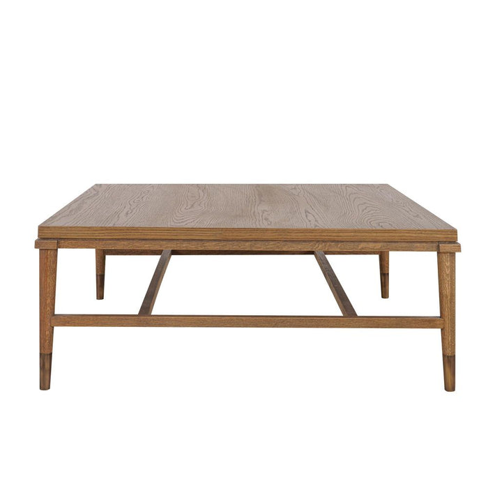 Clara Square Coffee Table With Brass Legs Natural - OWAL009