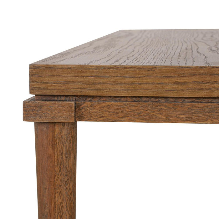 Clara Square Coffee Table With Brass Legs Natural - OWAL009