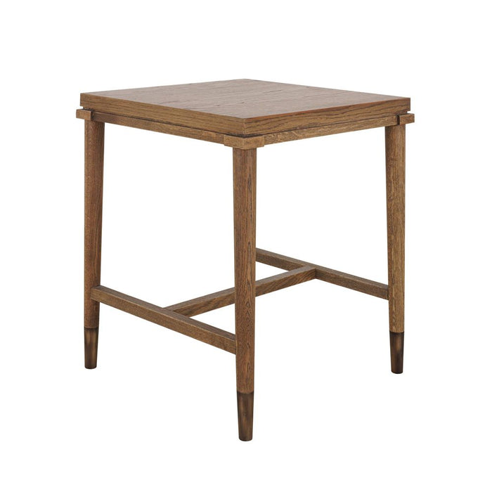 Clara Side Table With Brass Legs Natural - OWAL010