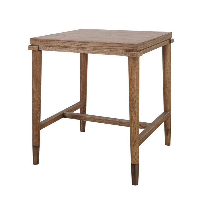 Clara Side Table With Brass Legs Natural - OWAL010