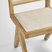 Lexi Scissor Side Chair Oak Frame Natural - OWDIN009