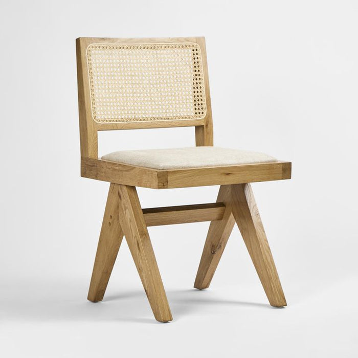 Lexi Scissor Side Chair Oak Frame Natural - OWDIN009
