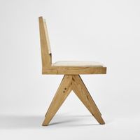 Lexi Scissor Side Chair Oak Frame Natural - OWDIN009