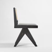 Lexi Scissor Side Chair Grey Fabric Frame Black - OWDIN010