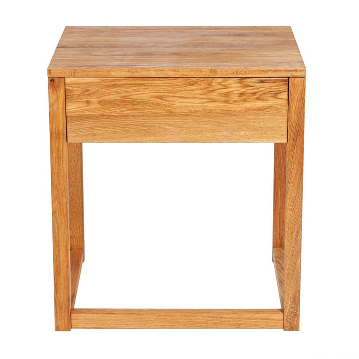 Oslo Oak Bedside Table Lacquered Finish Natural - OWQD0011XN