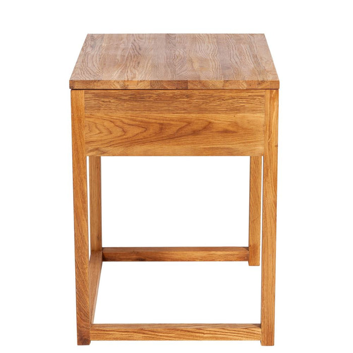Oslo Oak Bedside Table Lacquered Finish Natural - OWQD0011XN