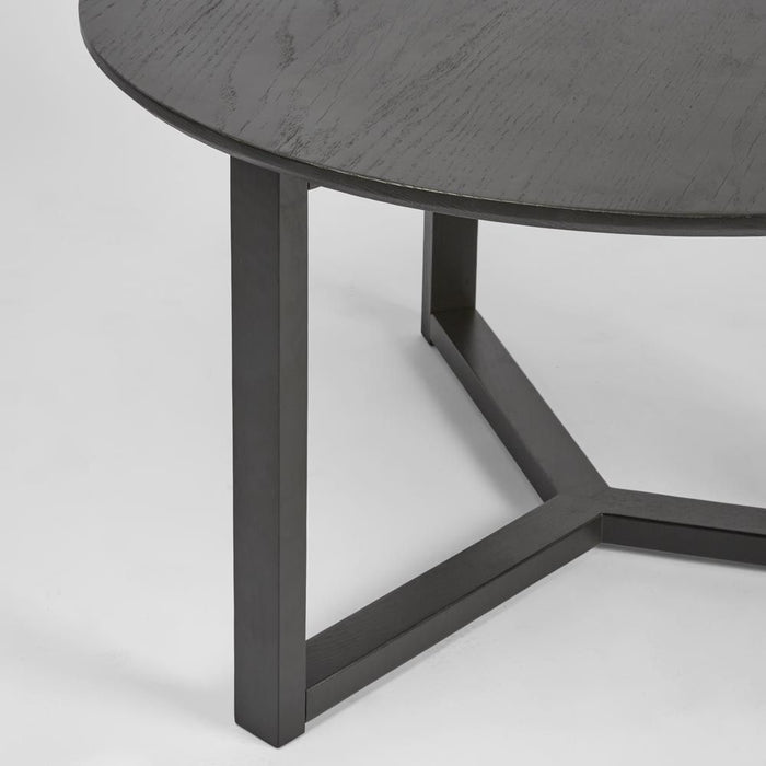 Oslo Round Oak Coffee Table Lacquered Finish Natural - OWQD0010XN