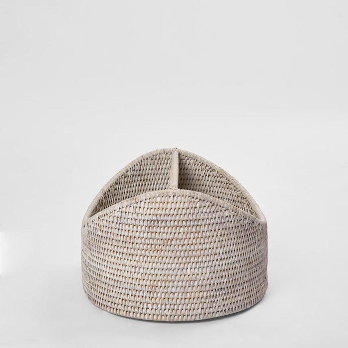 Paume Rattan Magazine Holder White - DA0402