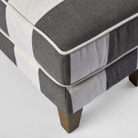 Bondi Hamptons Ottoman Stripe Grey and Cream - OWFL0251GS