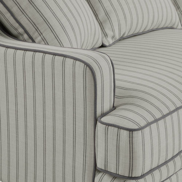 Bondi Hamptons 3 Seat Sofa Pin Stripe Blue & White - OWFL0227P-3