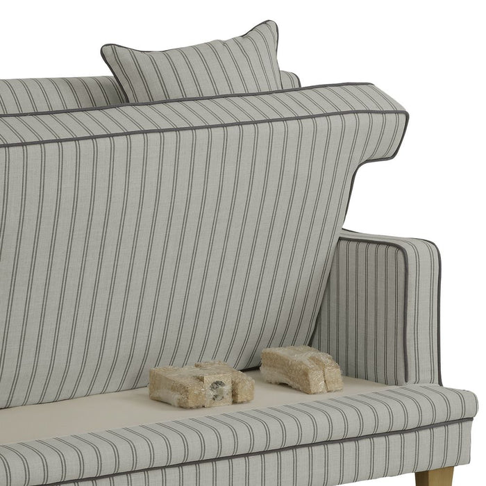 Bondi Hamptons 3 Seat Sofa Pin Stripe Blue & White - OWFL0227P-3