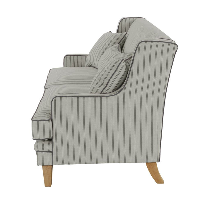 Bondi Hamptons 3 Seat Sofa Pin Stripe Blue & White - OWFL0227P-3