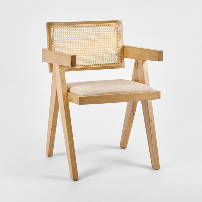 Lexi Scissor Armchair Oak Frame Natural - OWDIN007