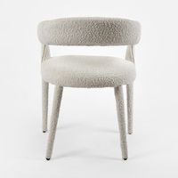 Nolan Boucle Fabric Dining Chair White - OWKK001