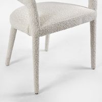 Nolan Boucle Fabric Dining Chair White - OWKK001