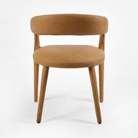 Nolan Leather Dining Chair Brown - OWKK002