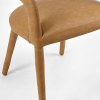 Nolan Leather Dining Chair Brown - OWKK002