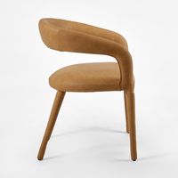 Nolan Leather Dining Chair Brown - OWKK002
