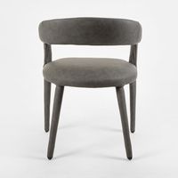 Nolan Leather Dining Chair Black - OWKK003