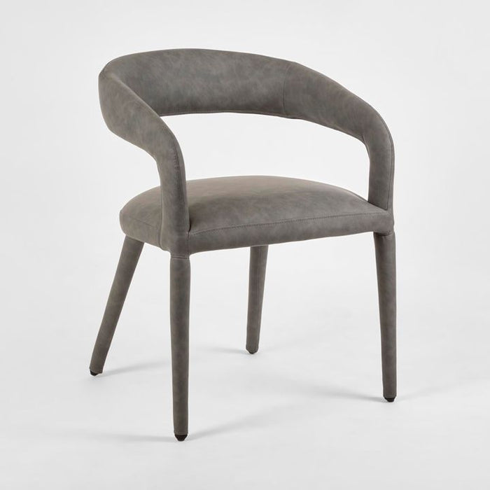 Nolan Leather Dining Chair Black - OWKK003