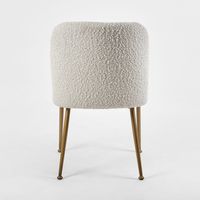 Desire Boucle Fabric Dining Chair White - OWKK004