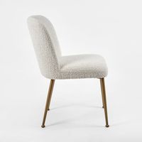 Desire Boucle Fabric Dining Chair White - OWKK004