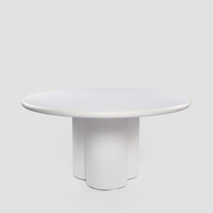 Chloe MDF Dining Table Round White - MRDFUR0154