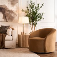 Sierra Swivel Chair Toffee Brown - FUR0132