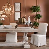 Ville Slip Cover Dining Chair White - FUR0153