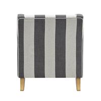 Bondi Hamptons Cream Stripe Armchair Grey - OWFL0227GS-1