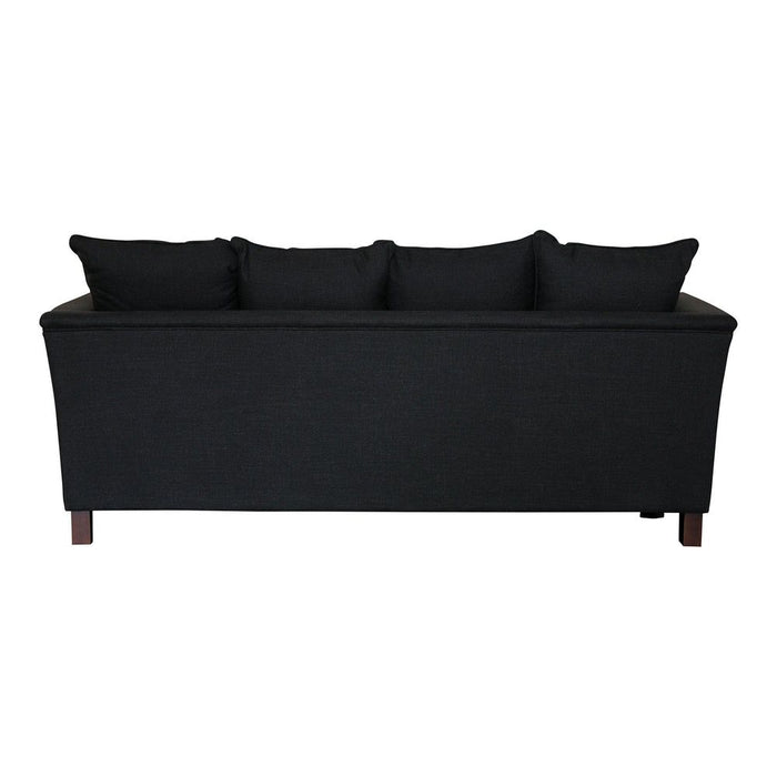 Manhattan 3 Seat Sofa With Silver Studs Charcoal & Black - OWFL0228CH-3