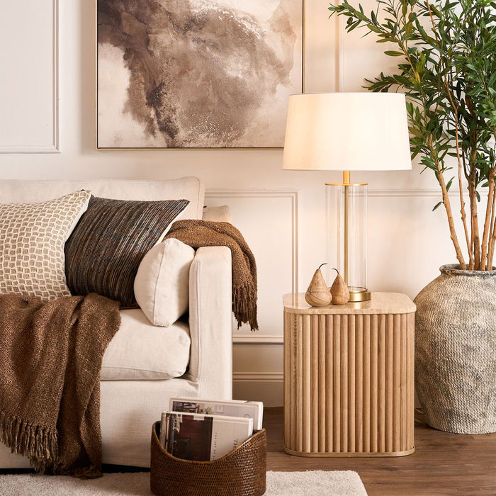 Travertine Coffee & Side Table Natural - FUR0117