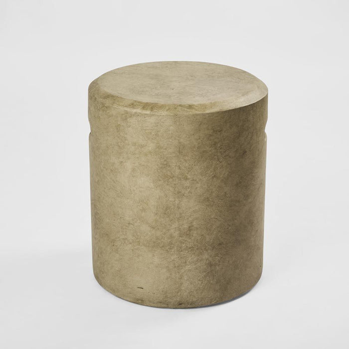 Vargo Cement Drum Stool Coffee & Side Table Grey - FUR725GRY