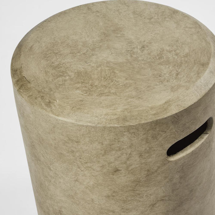 Vargo Cement Drum Stool Coffee & Side Table Grey - FUR725GRY