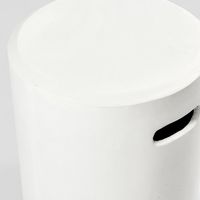 Vargo Cement Drum Stool White - FUR725WH