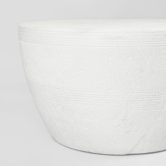 Vetro Ridged Cement Coffee & Side Table Natural - FUR729