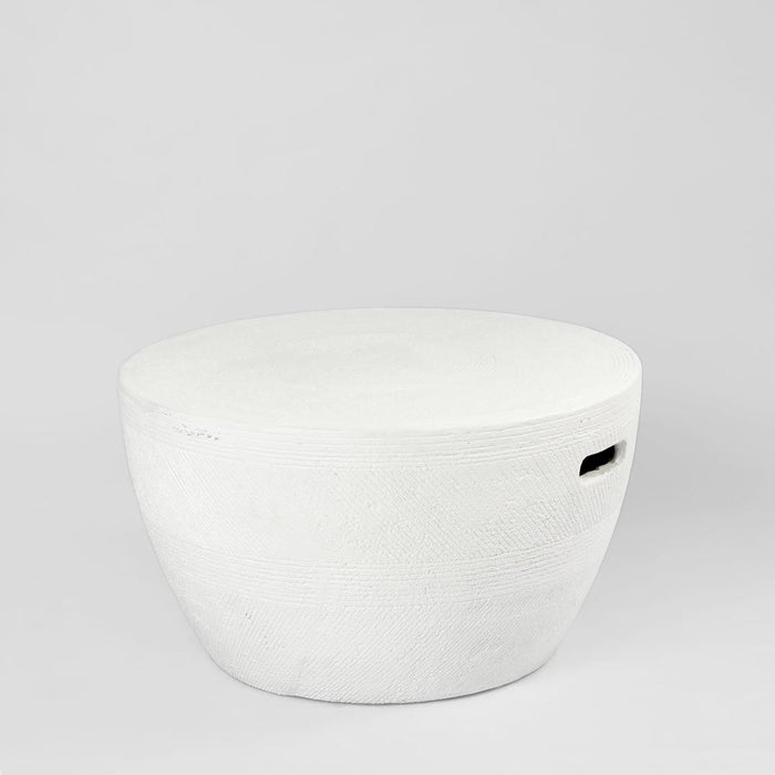 Vetro Ridged Cement Coffee & Side Table Natural - FUR729