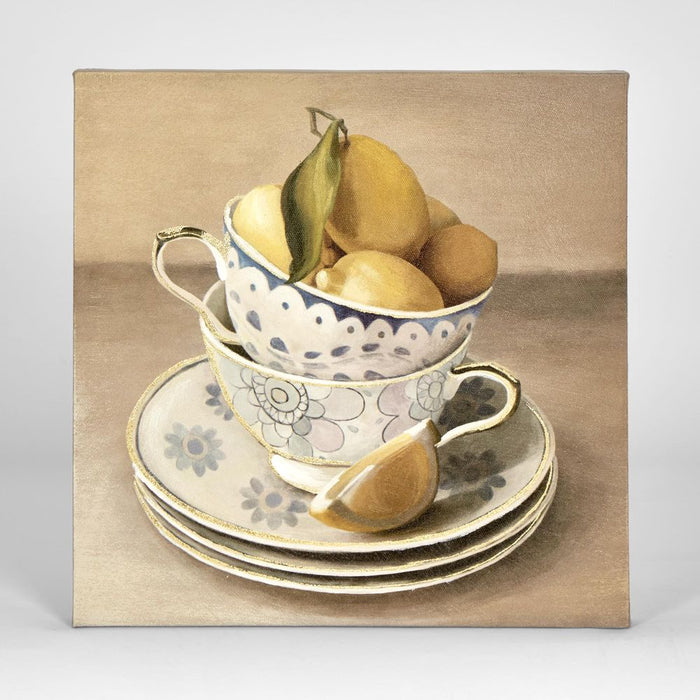 Teacups & Saucers Acrylic Wall Art Painting Multi Colour - PPWALL4087
