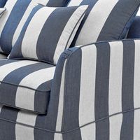 Noosa Hamptons 2 Sofa Denim/Cream Seat Slip Cover Blue - OWFL0226DS-2C