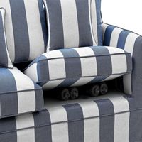 Noosa Hamptons 2 Sofa Denim/Cream Seat Slip Cover Blue - OWFL0226DS-2C