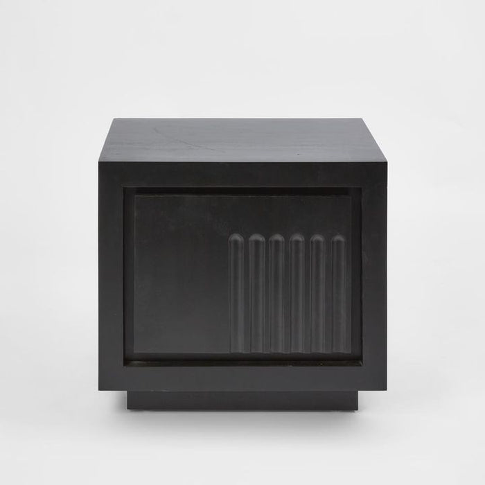 Rock Bedside 2 Drawer Black - MRDFUR708