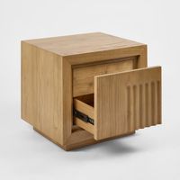 Rock Bedside 2 Drawer Natural - MRDFUR707