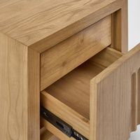 Rock Bedside 2 Drawer Natural - MRDFUR707