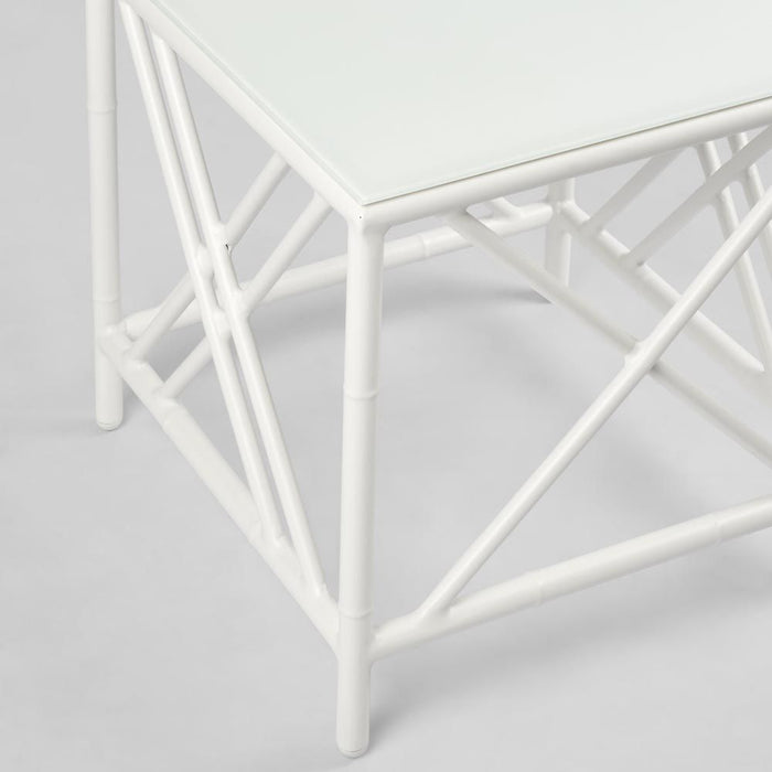 Elodie Aluminum Outdoor Side Table White - OWFUR697