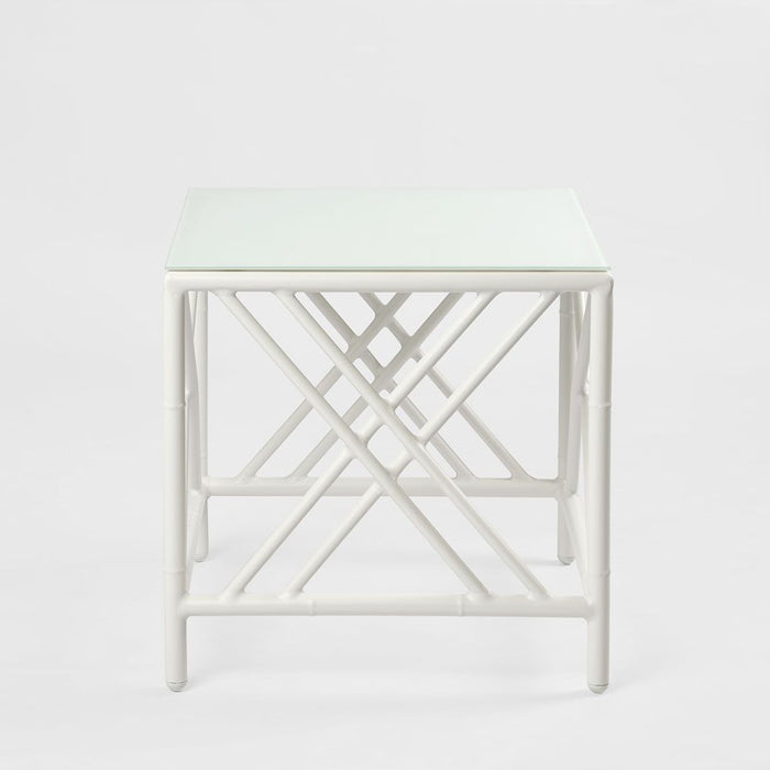 Elodie Aluminum Outdoor Side Table White - OWFUR697