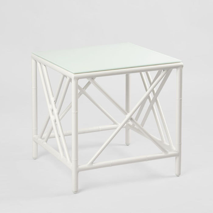 Elodie Aluminum Outdoor Side Table White - OWFUR697