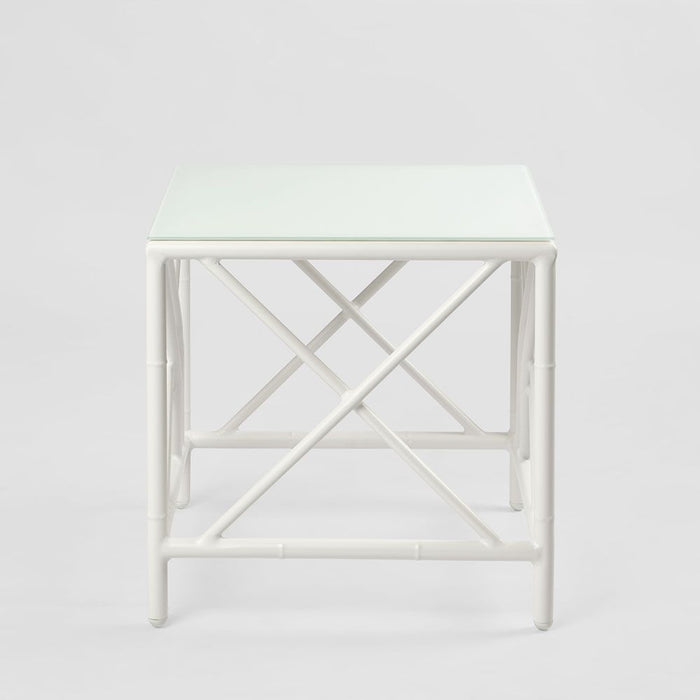 Elodie Aluminum Outdoor Side Table White - OWFUR697