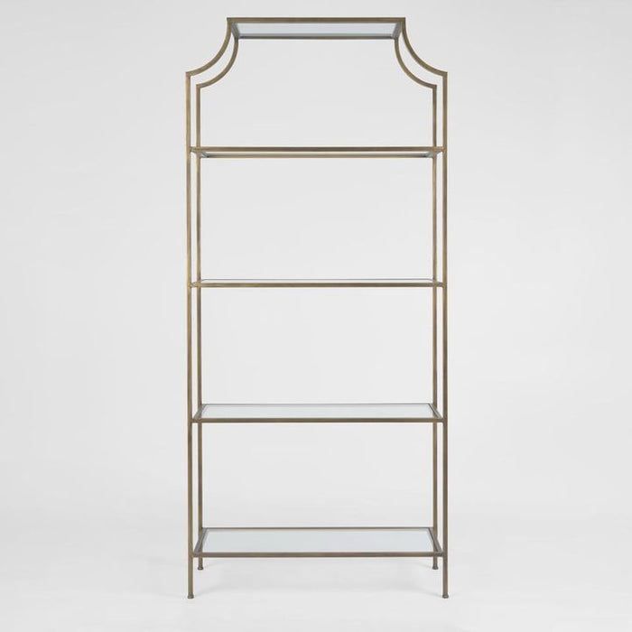 Palladium Iron and Glass Shelves Brass - OWMF0063