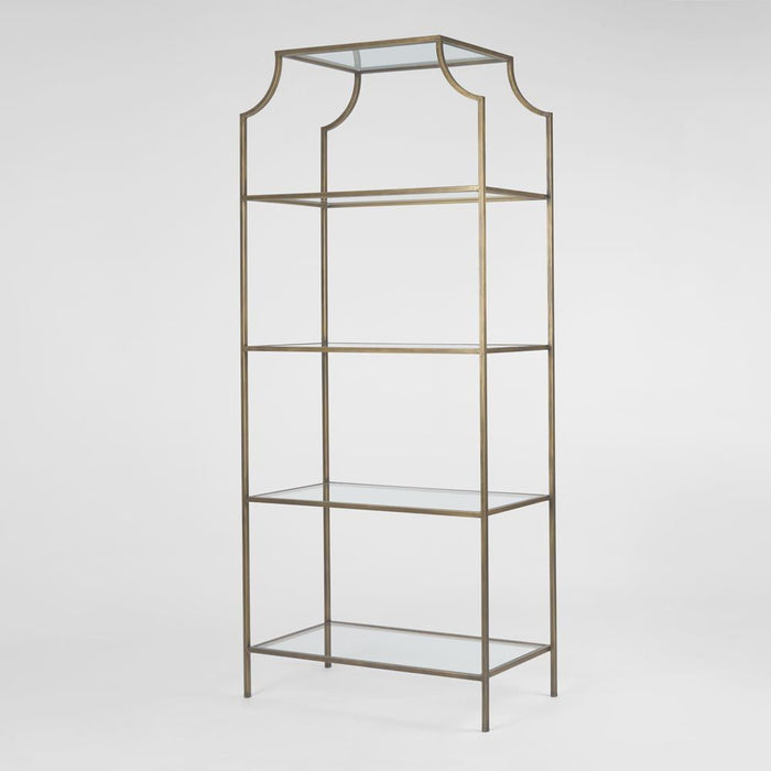 Palladium Iron and Glass Shelves Brass - OWMF0063