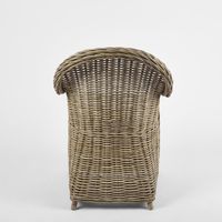 Long Outdoor Under Cover Island Wicker Chair with Cushion Natural - FUR520